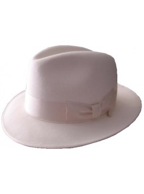 Classic Fedora Hat - White