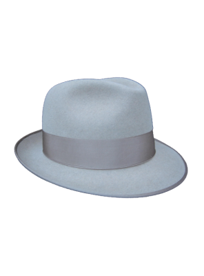 Classic Fedora Hat - Silver Grey