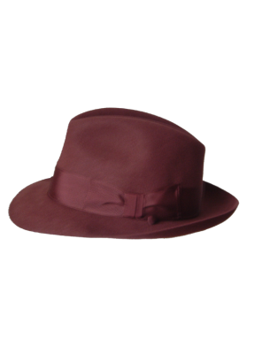 Classic Fedora Hat - Wine