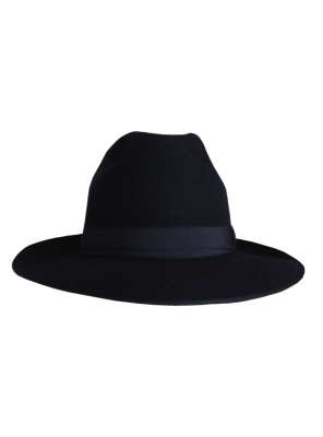 Classic Wide Brim Hat - Black