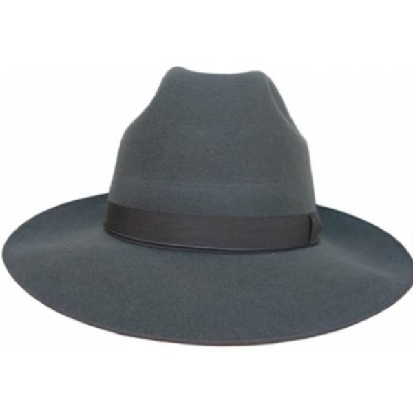 Classic Wide Brim Hat - Grey