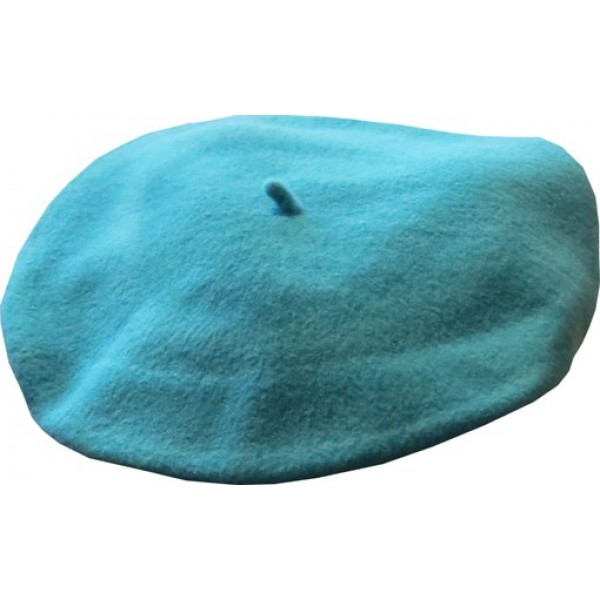 11" Wool Beret - Aqua