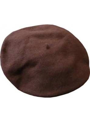 11" Wool Beret - Brown