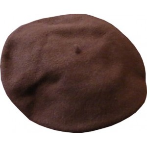 11" Wool Beret - Brown