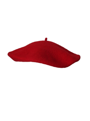 11" Wool Beret - Red