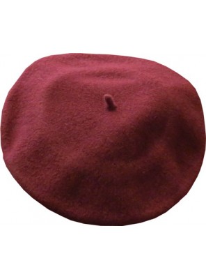 11" Wool Beret - Wine