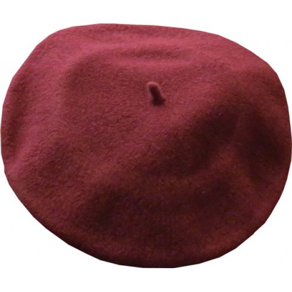 11" Wool Beret - Wine