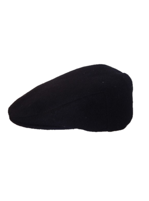 Melton Flat Cap - Black