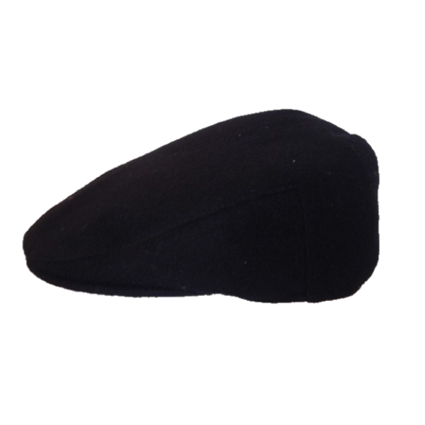 Melton Flat Cap - Black