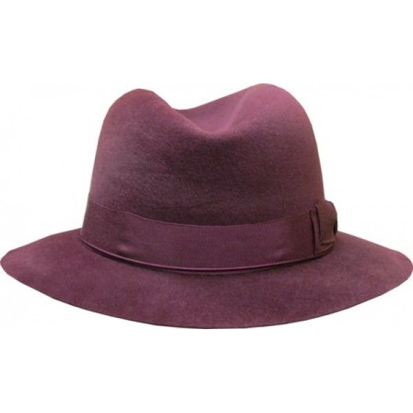 Fedora Hat - Burgundy