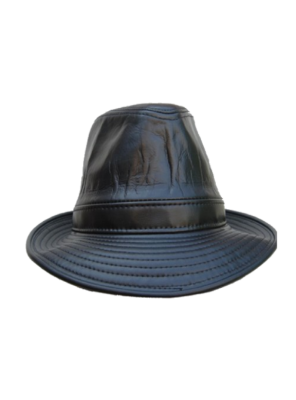 Leather Trilby - Black