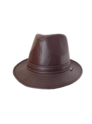 Leather Trilby - Brown