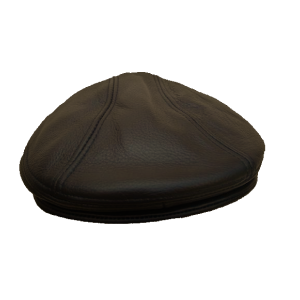 Flat Cap - In Brown Leather