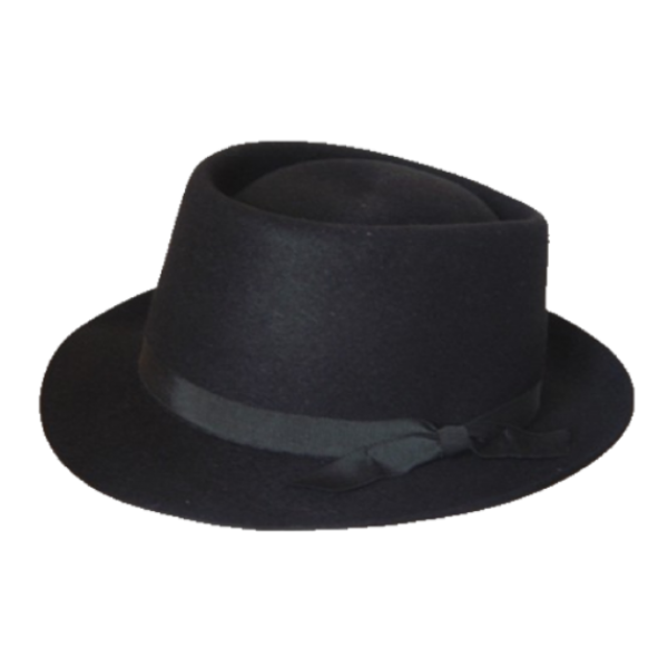 Pork Pie Hat - Black