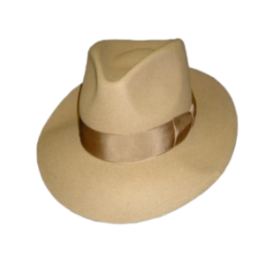 Low Crown Fedora Hat - Beige