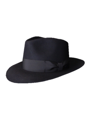 Low Crown Fedora Hat - Black