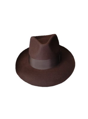 Low Crown Fedora Hat - Brown