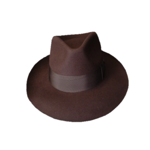 Low Crown Fedora Hat - Brown