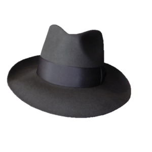 Low Crown Fedora Hat - Grey