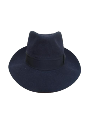 Low Crown Fedora Hat - Navy