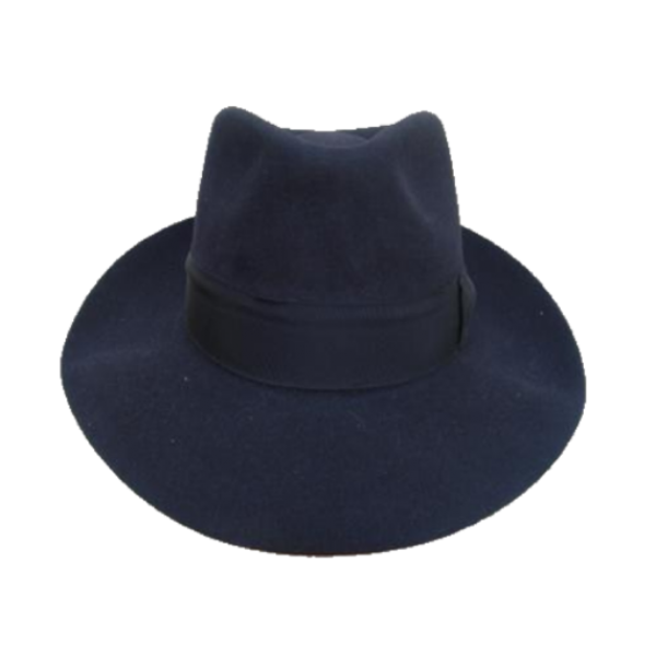 Low Crown Fedora Hat - Navy