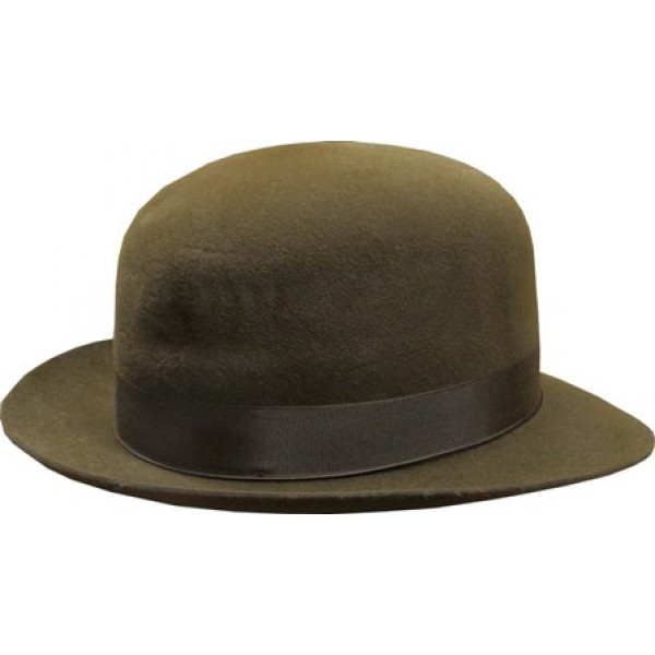 Open Crown Fedora Hat - Brown