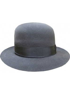 Open Crown Fedora Hat - Grey