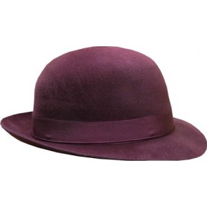 Open Crown Fedora Hat - Maroon