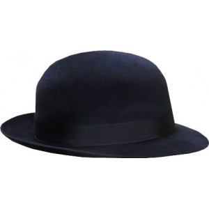 Open Crown Fedora Hat - Navy